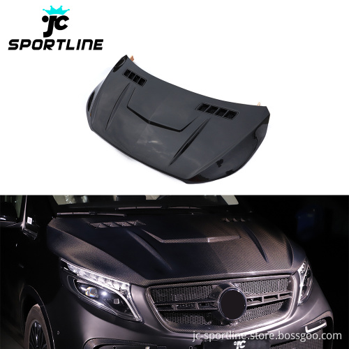 Carbon Fiber Engine Hood with Vents for Mercedes-Benz Vito V220/V250 Van (2015-2019)